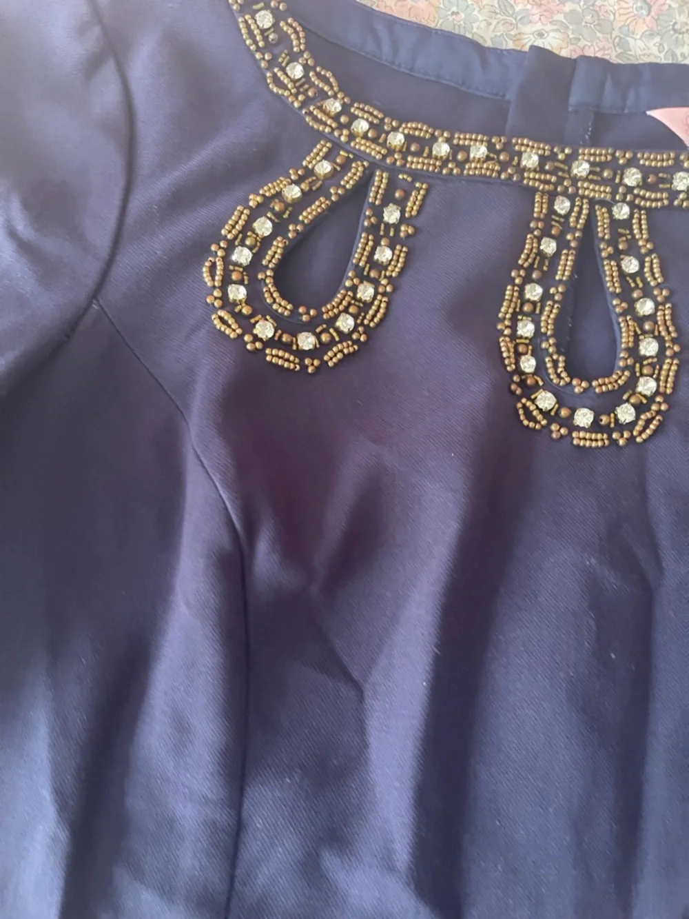 Lilly Pulitzer Navy Embellished Long-Sleeve Sheath Dress - Picture 3 of 6